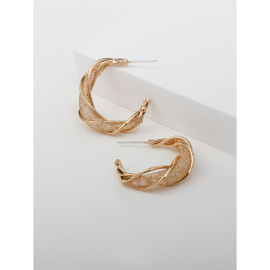 Simple Silver Needle Stud Earrings