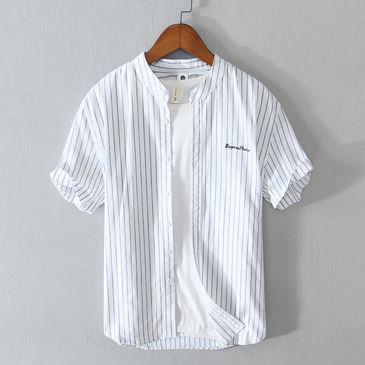 English Letter Stripes Shirt